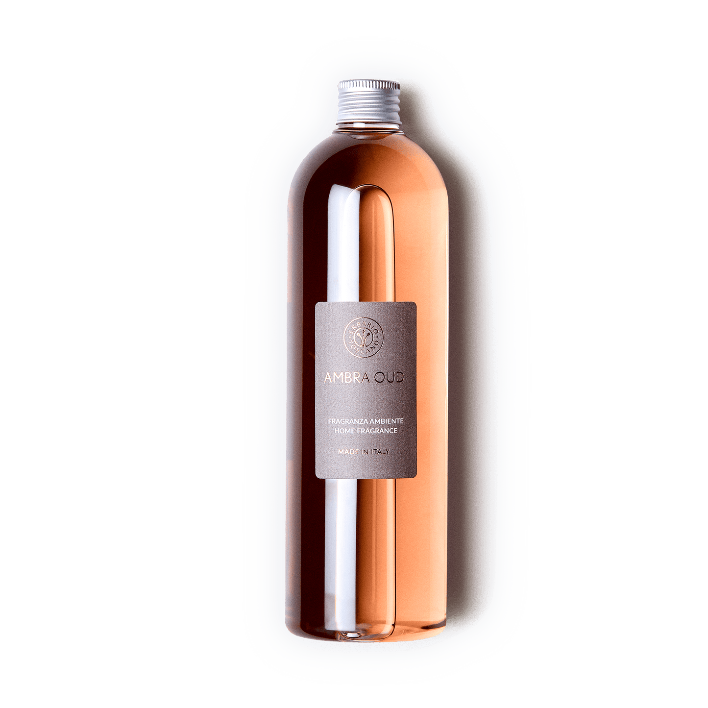 Diffuser Refill 500ml Ambra Oud – amber rose fragrance bottle with taupe label by Gitana Lifestyle