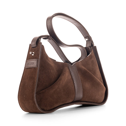 Gitana Isla Shoulder Bag Suede Chocolate