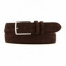 Men's Suede Belt - Dark Brown
