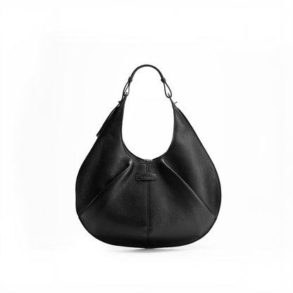 Gitana Onda Tote Bag Pebble Calf Nero