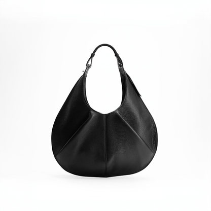 Gitana Onda Tote Bag Pebble Calf Nero