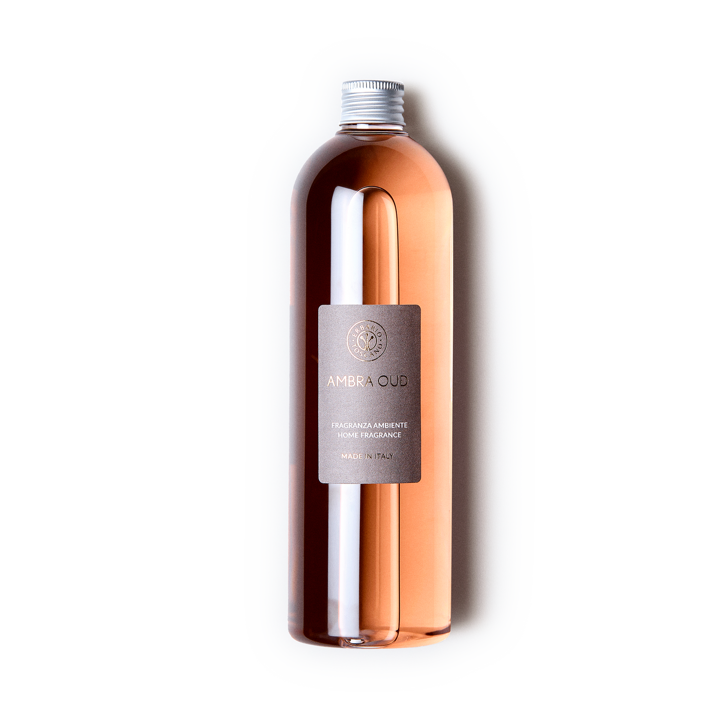 Ambra Oud home fragrance diffuser refill 500ml by Erbario Toscano – oud and caramel