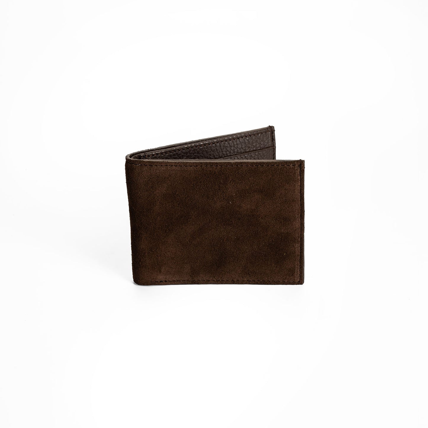 Gitana Elio Men's Wallet in Vesuvio Chocolate - Italian Suede Bifold Wallet