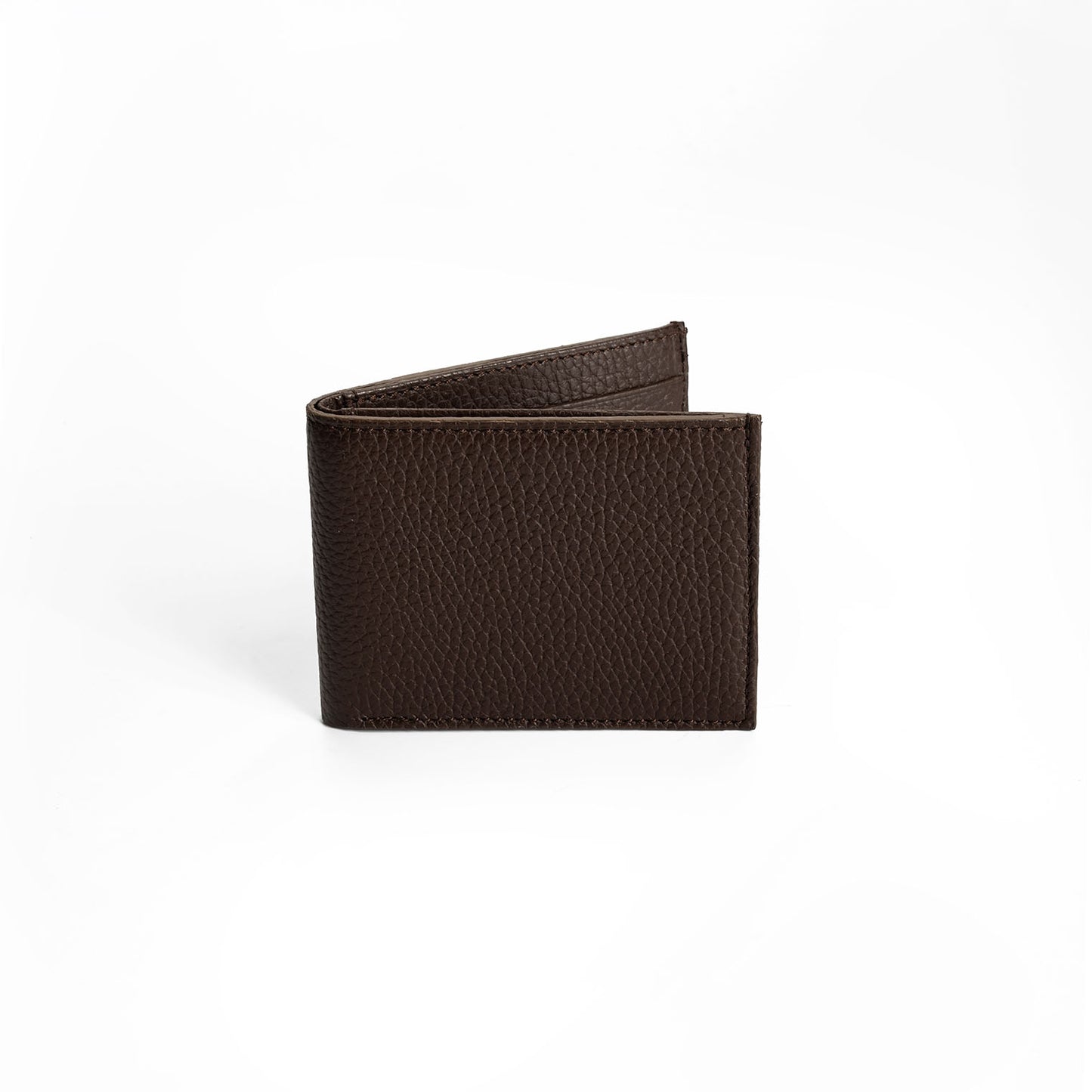 Gitana Elio Men's Wallet in Adria Cioccolato - Italian Pebble Calf Leather Bifold Wallet
