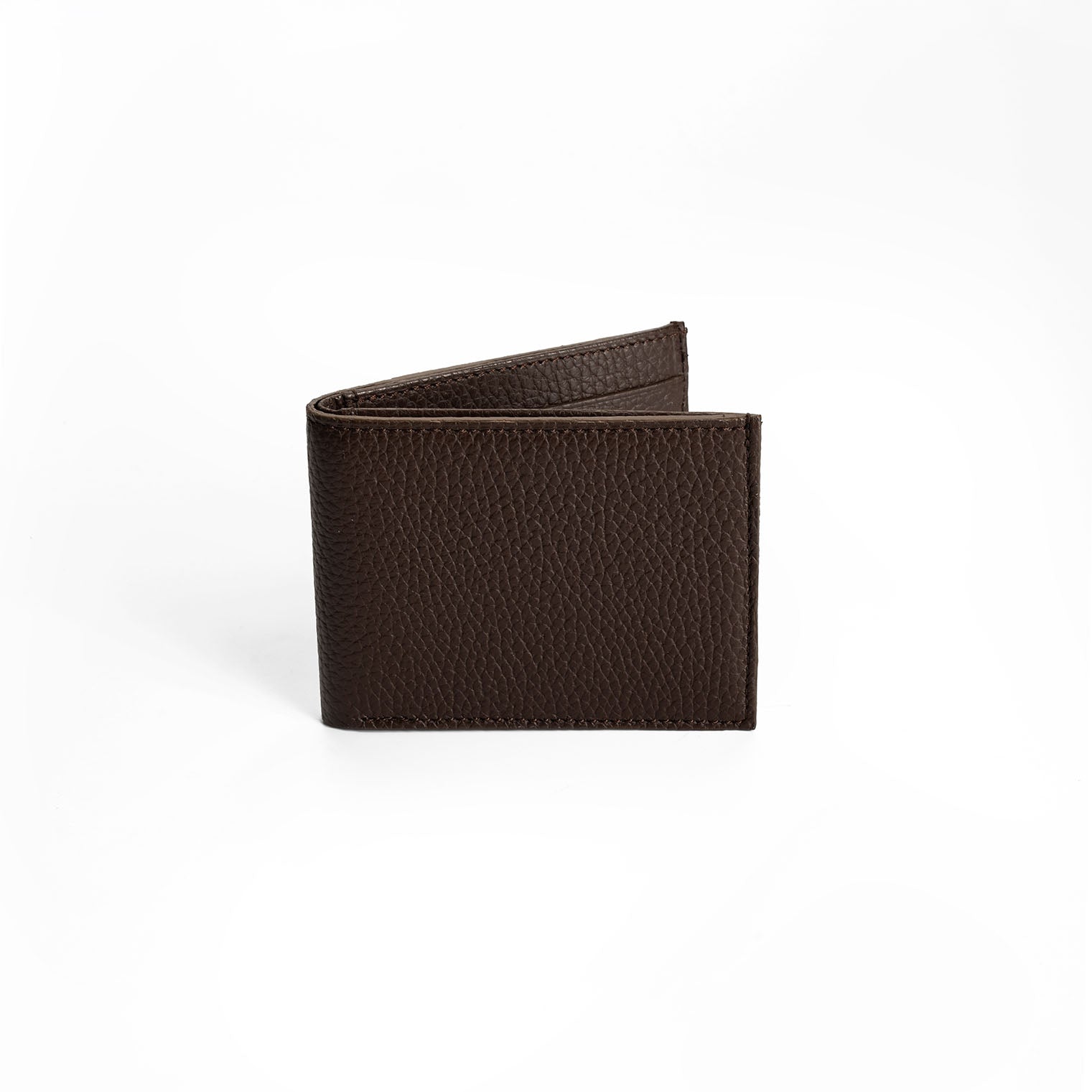 Gitana Elio Men's Wallet in Adria Cioccolato - Italian Pebble Calf Leather Bifold Wallet
