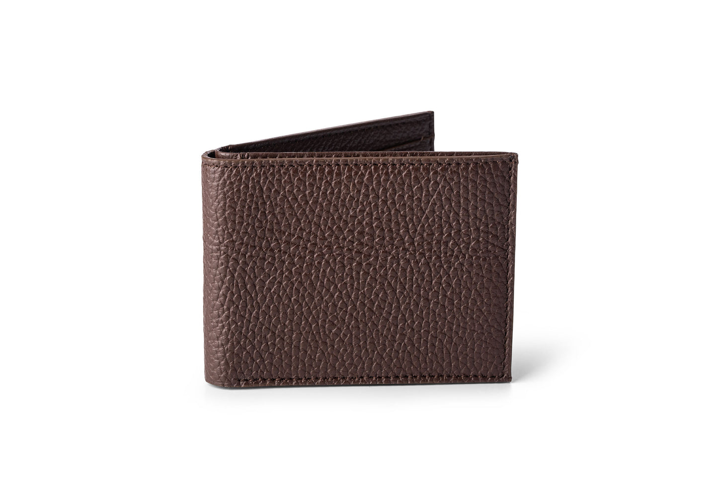 Gitana Vale Men's Wallet in Adria Cioccolato - Italian Pebble Calf Leather Bifold Wallet
