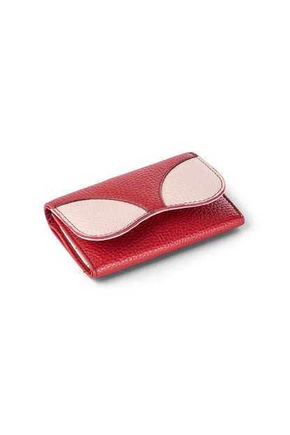 Ala Ladies Wallet Amaranto and Driftwood - Open Interior with Card Slots, Note Compartment and Zip Coin Pocket
