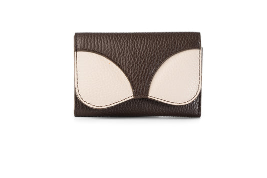 Gitana Ala Ladies Wallet in Cioccolato and Driftwood - Italian Adria Pebble Calf Leather