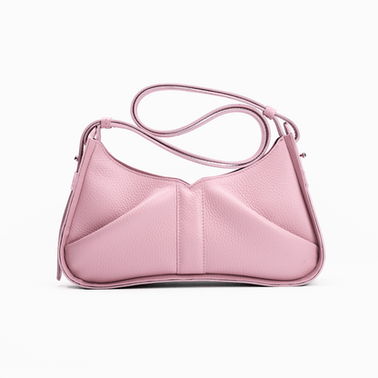 Gitana Isla Shoulder Bag in Pebble Calf Camelia - Italian Leather Handbag