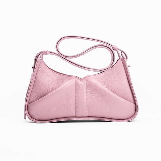 Gitana Isla Shoulder Bag in Pebble Calf Camelia - Italian Leather Handbag