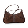 Borsa a spalla Gitana Isla in camoscio color cioccolato