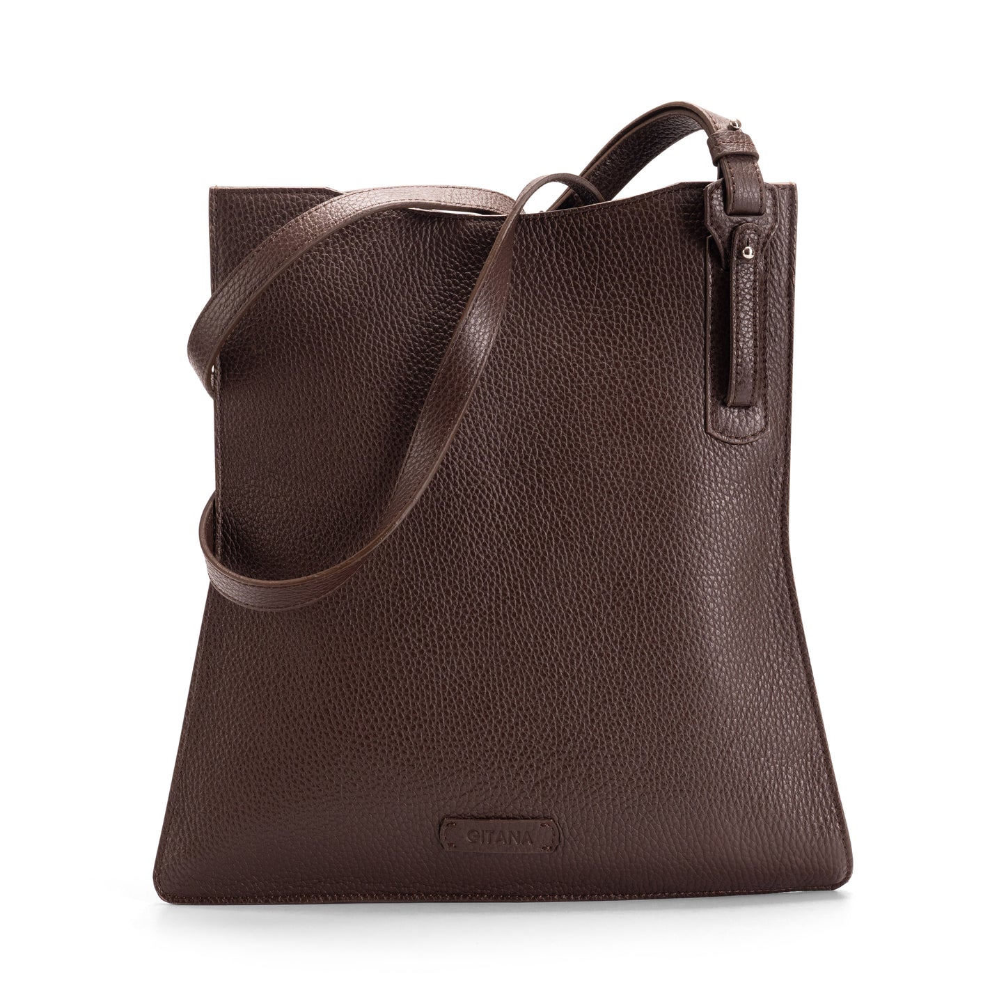 Simona Crossbody Bag in Brown - Italian Pebbled Leather Handbag