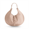 Borsa tote Gitana Luna in pelle di vitello martellata color Driftwood