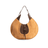 Borsa Tote Gitana Luna in Camoscio Caramello/Cioccolato