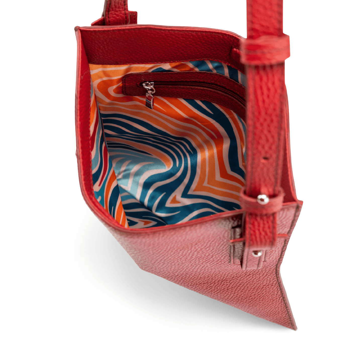 Simona Crossbody Bag Amaranto - Interior Compartment