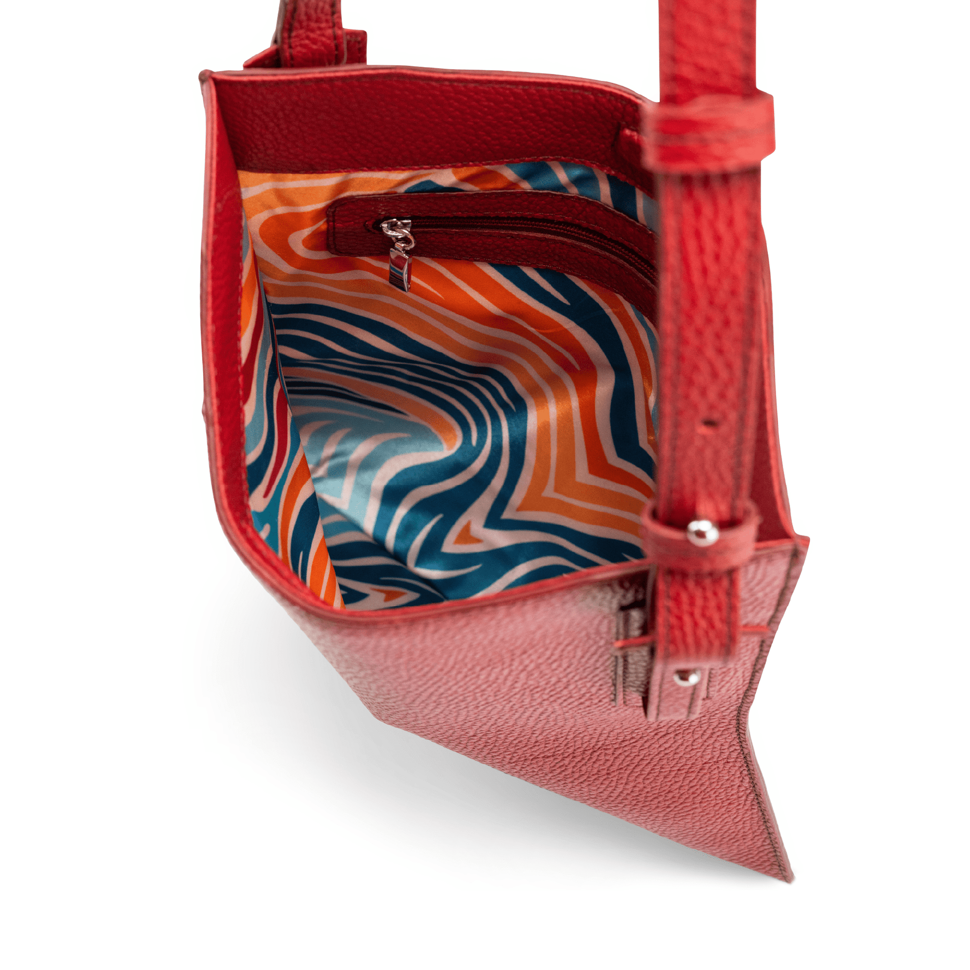 Simona Crossbody Bag Amaranto - Interior Compartment