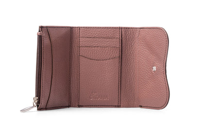 Gitana Ala Ladies Wallet Balsamic interior — zip coin compartment, 3 card slots, 2 slip-in pockets, note compartment